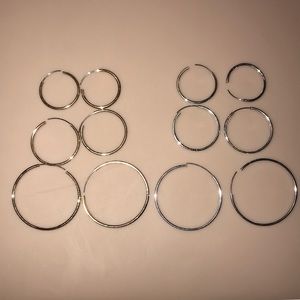 H&M gold & silver hoop earrings